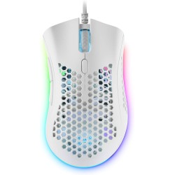 MOUSE GAMING MARS MMEX 32000 dpi Alloggiamento del pannello perforato BIANCO