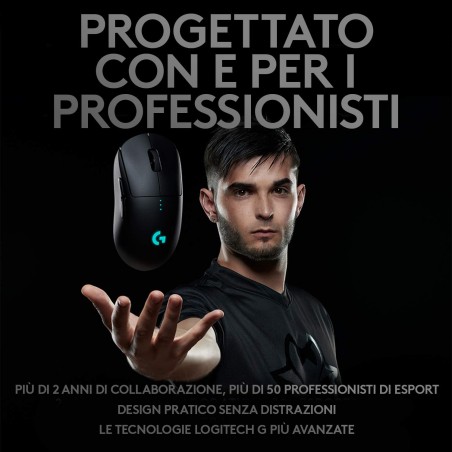 MOUSE GAMING LOGITECH WIRELESS G Pro 16.000 dpi 5 pulsanti programmabili