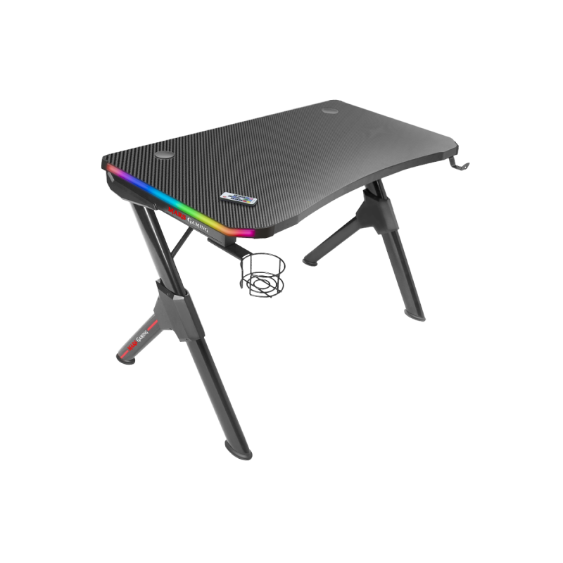 TAVOLO GAMING MUVIP MGD100RGB 100x60cm Pannello laminato in fibra di carbonio