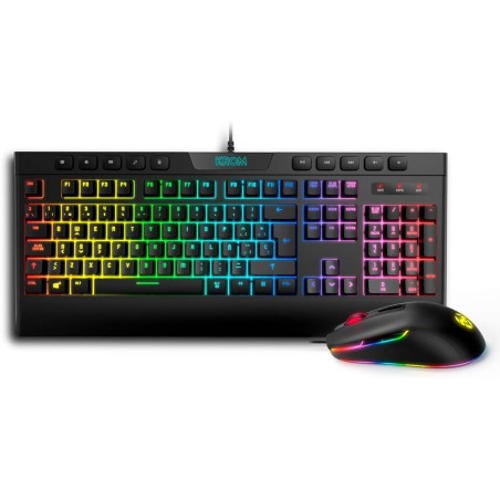 PACK TASTIERA/MOUSE GAMING KAYLOS USB 6400 dpi Illuminazione RGB