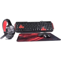 PACK GAMING MARS USB Tastiera Mouse Mouse Pad 3 in 1 MCPXWES