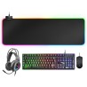 PACK GAMING MARS 4 in 1 Tastiera Mouse 10000dpi Cuffie con Microfono Mousepad