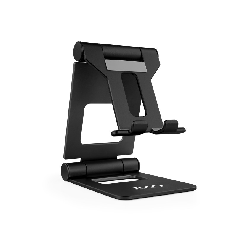 Supporto da tavolo regolabile Tooq per smartphone/tablet fino a 10" nero