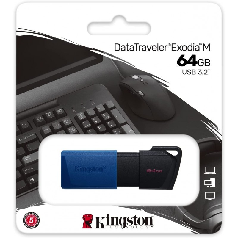 Pendrive Kingston DataTraveler Exodia M Chiavetta USB 64GB DTXM/64GB