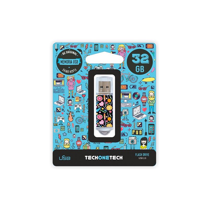 Pendrive TechOneTech Candy Pop Memoria USB 2.0 32 GB TEC4001-32