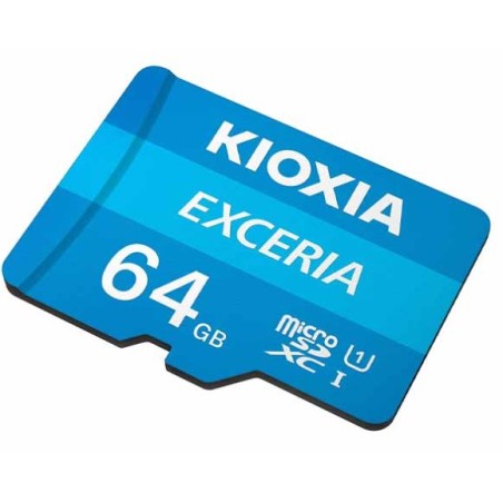 Scheda Memoria Kioxia Exceria Micro SDXC 64 GB UHS-I Classe 10 con adattatore LMEX1L064GG2