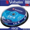 Confezione 10pz CD-R VERBATIM 52X 700MB 43437