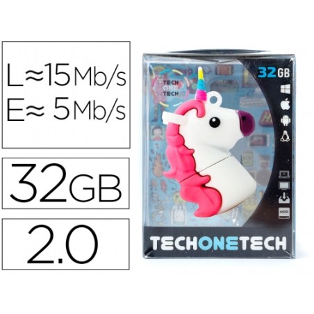 Pendrive TechOneTech My Unicorn USB 2.0 Memoria 32GB TEC5148-32