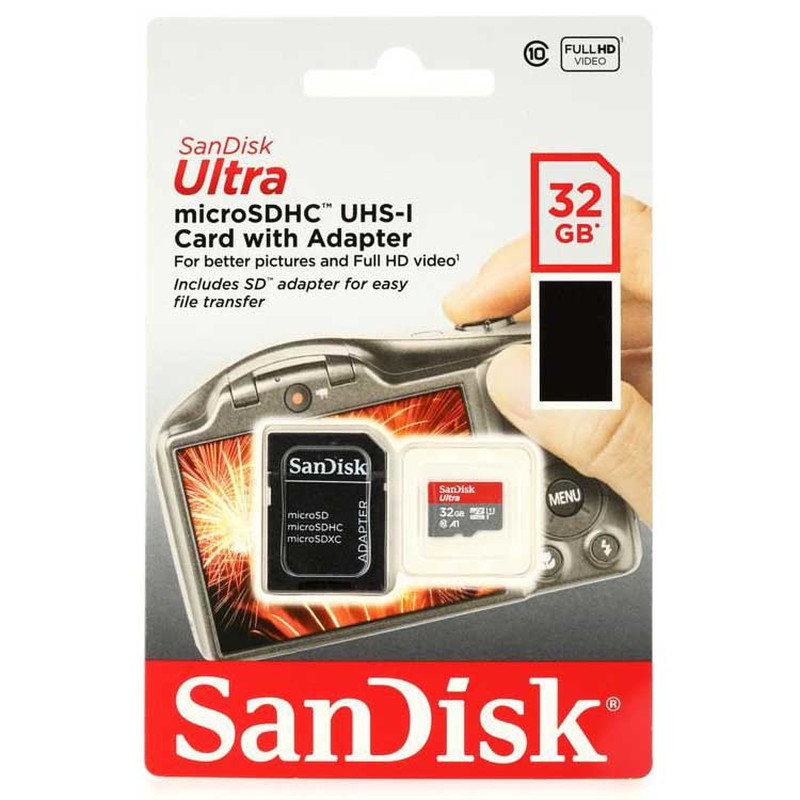 Scheda Memoria Sandisk Ultra Micro SDHC 32 GB UHS-I U1 A1 Classe 10 120 MB/s SDSQUA4-032G-GN6MA