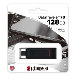 Pendrive Kingston DataTraveler 70 Memoria USB tipo C 128 GB DT70/128GB