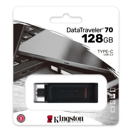 Pendrive Kingston DataTraveler 70 Memoria USB tipo C 128 GB DT70/128GB
