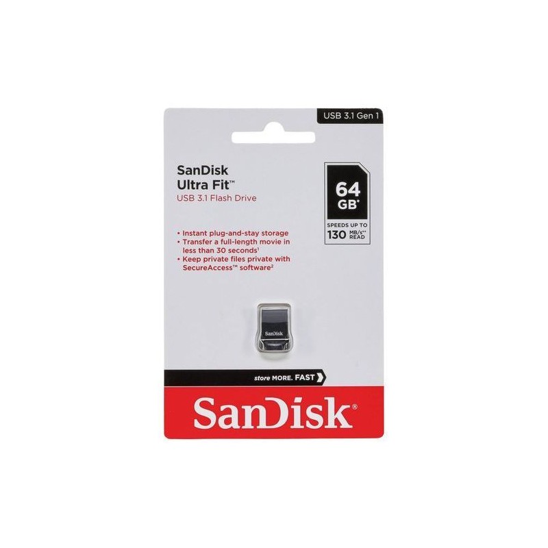 Pendrive flash USB Sandisk Ultra Fit da 64 GB - 3.1 Gen 1 SDCZ430-064G-G46