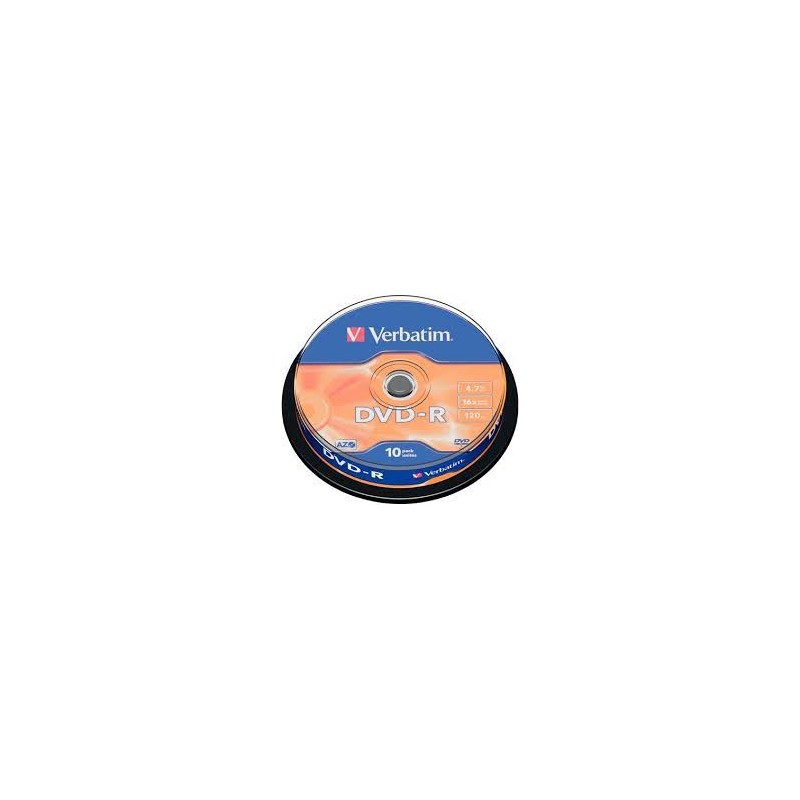 Confezione 10pz Verbatim DVD-R 16x 4,7 GB 43523