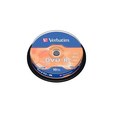 Confezione 10pz Verbatim DVD-R 16x 4,7 GB 43523