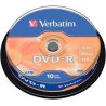 Confezione 10pz Verbatim DVD-R 16x 4,7 GB 43523