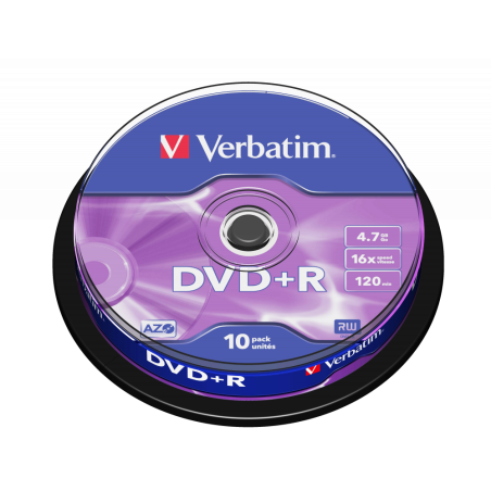 Confezione 10pz Verbatim DVD+R doppio strato 8x 8,5 GB 43666