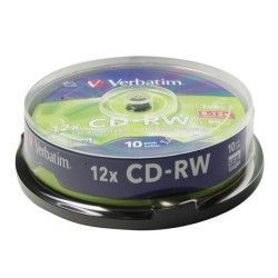 Confezione 10pz CD-RW VERBATIM 43480 riscrivibile 8-12x 700 MB