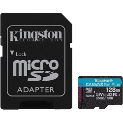 Scheda Memoria Kingston SDXC Canvas Go Plus da 128 GB UHS-I U3 V30 Classe 10 200 MB/s con adattatore SDCG4/128GB