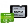 Scheda Memoria Micro SDXC Kioxia Exceria ad alta resistenza 128 GB UHS-I V30 Classe 10 con adattatore LMHE1G128G