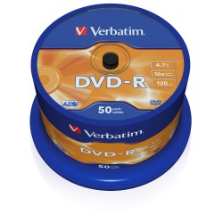 Confezione 50pz Verbatim DVD-R Verbatim 16x 4,7 GB 43548