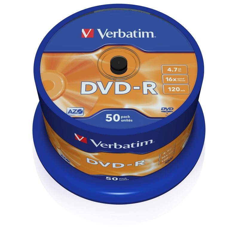 Confezione 50pz Verbatim DVD-R Verbatim 16x 4,7 GB 43548