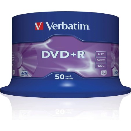 Confezione 50pz Verbatim DVD+R Verbatim 16x 4,7 GB 43550