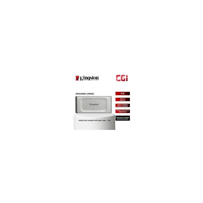Disco rigido esterno Kingston XS2000 solido SSD da 1 TB USB 3.2 SXS2000/1000G