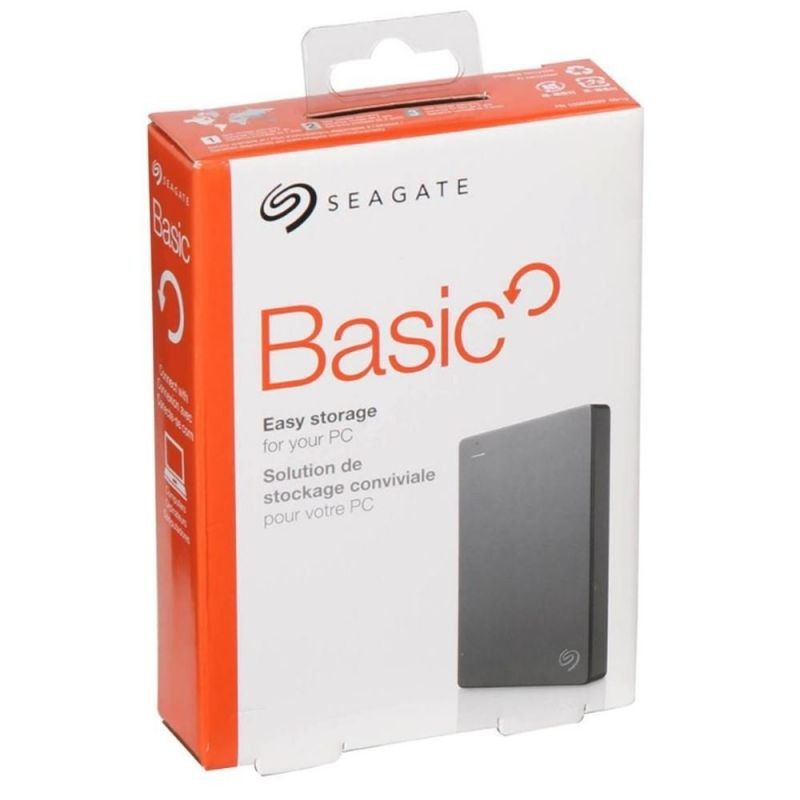 Disco rigido esterno Seagate Basic da 4 TB, 2,5", USB 3.2 Gen 1, colore argento STJL4000400