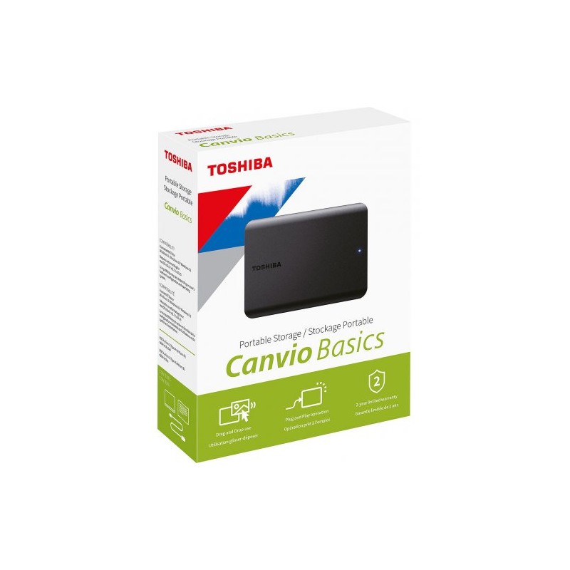 Disco rigido esterno Toshiba Canvio Basics 2022 da 2,5" 4TB USB 3.2 HDTB540EK3CA