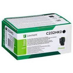TONER ORIGINALE LEXMARK C2325 MC2325 C232HK0 NERO