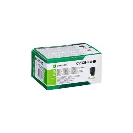 TONER ORIGINALE LEXMARK C2325 MC2325 C232HK0 NERO