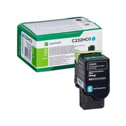TONER ORIGINALE LEXMARK C2325 MC2325 C232HC0 CIANO