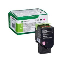TONER ORIGINALE LEXMARK C2325 MC2325 C232HM0 MAGENTA