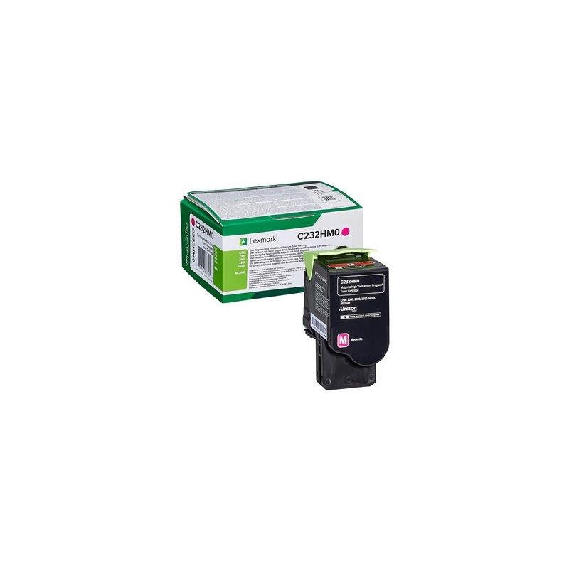 TONER ORIGINALE LEXMARK C2325 MC2325 C232HM0 MAGENTA