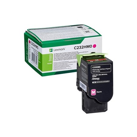 TONER ORIGINALE LEXMARK C2325 MC2325 C232HM0 MAGENTA