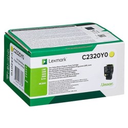 TONER ORIGINALE LEXMARK C2325 MC2325 C2320Y0 GIALLO 1K