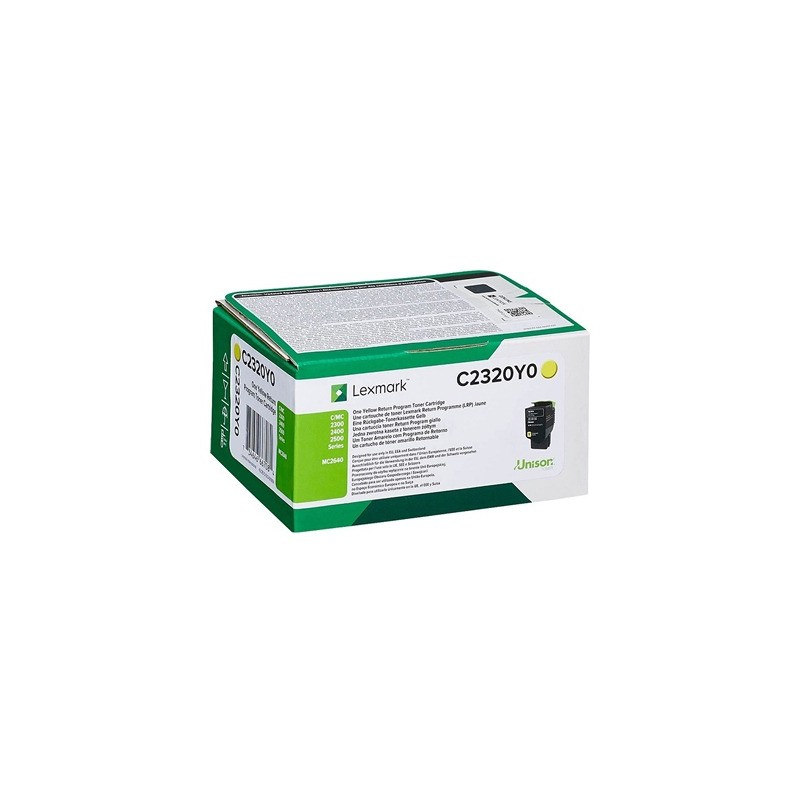 TONER ORIGINALE LEXMARK C2325 MC2325 C2320Y0 GIALLO 1K