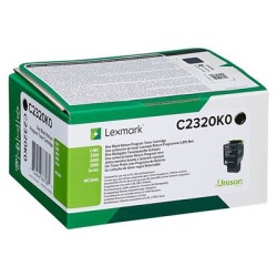 TONER ORIGINALE LEXMARK C2325 MC2325 C2320K0 NERO 1K