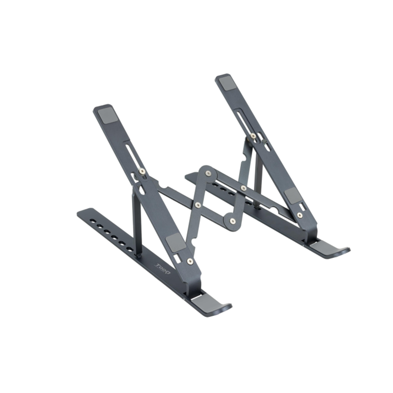 Supporto di sollevamento per laptop pieghevole in alluminio Tooq TQLRS0035-AL-G Colore grigio