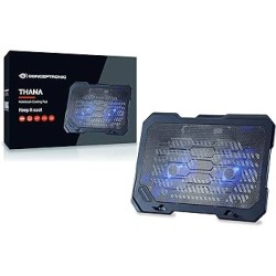 Piattaforma di raffreddamento per laptop Conceptronic - Fino a 15,6" - 2 ventole - LED blu - Colore nero