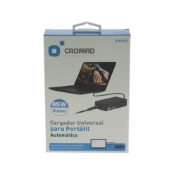 Caricatore automatico universale per laptop Cromad 65W - 8 connettori diversi CR0801