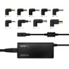Caricatore Aisens Multitensione Automatico Universale per Laptop 65W con 9 Connettori + USB-A