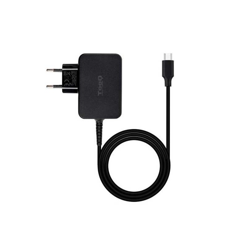 Caricabatterie per laptop Tooq GaN USB-C/PD da 65 W Cavo da 1,80 m Nero TQLC-USBCGAN65PD