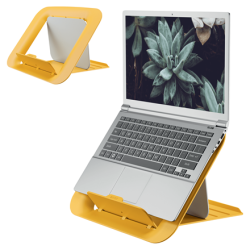 Supporto per laptop regolabile Leitz Ergo Cozy Design ergonomico Altezza regolabile Colore giallo caldo