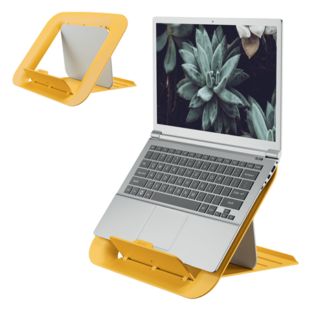 Supporto per laptop regolabile Leitz Ergo Cozy Design ergonomico Altezza regolabile Colore giallo caldo