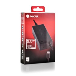 Caricatore automatico universale per laptop NGS 65W USB-C - 1x USB 2.0 - Voltaggio 5-20V