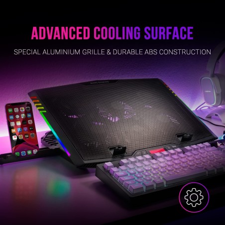 Base di Raffreddamento Mars Gaming MNBC5 per Laptop fino a 19" 6 Ventole 7 Posizioni Inclinabili MNBC5