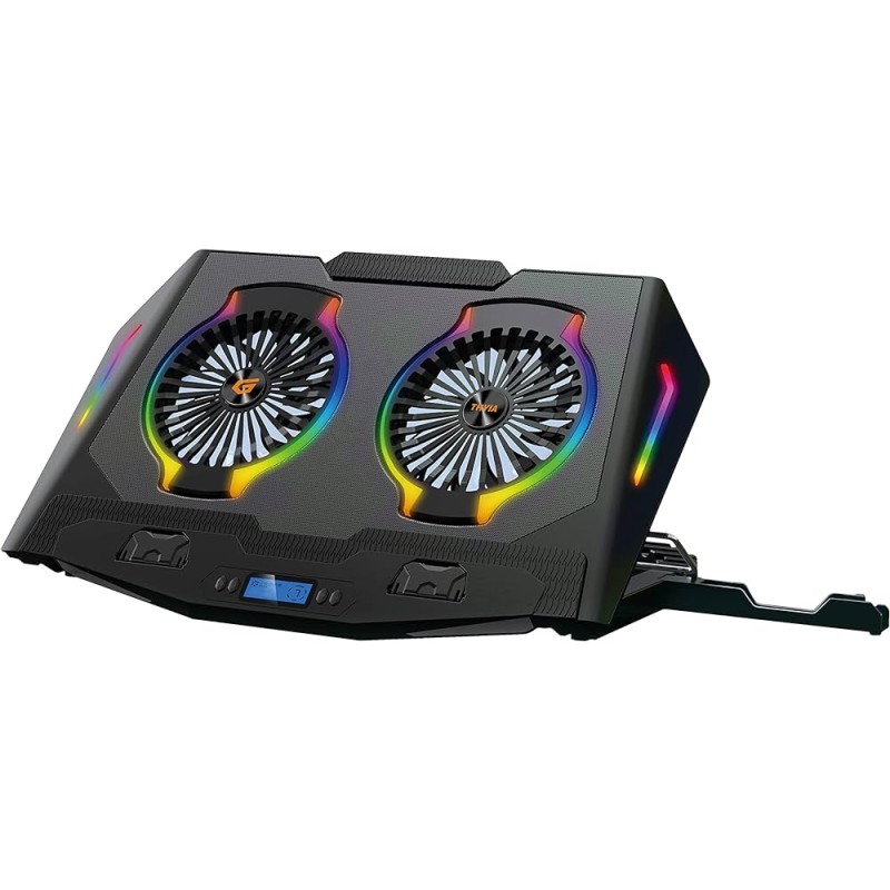Supporto di raffreddamento per laptop Conceptronic fino a 17" Schermo LCD Illuminazione RGB regolabile