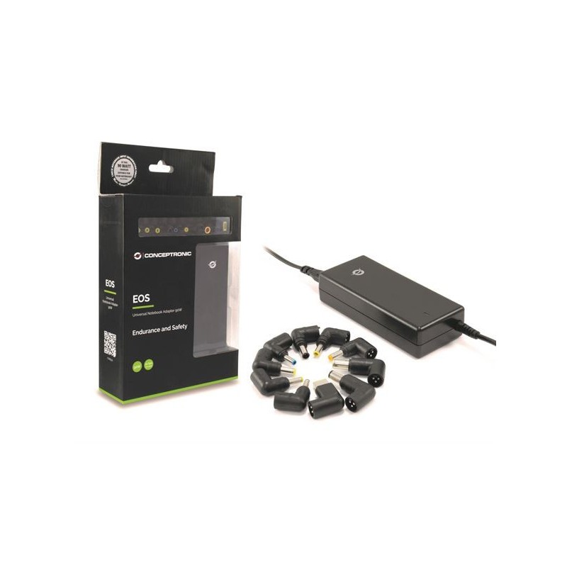 Caricabatteria universale per laptop Conceptronic 90W - 15 adattatori - Voltaggio 12-20V