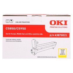 TAMBURO ORIGINALE OKI 43870021 C5950 C5850 MC5650 20K GIALLO